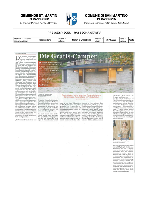 Tageszeitung - Die Gratis-Camper